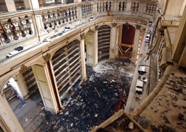 der rokokosaal der anna amalia bibliothek nach dem bibliotheksbrand