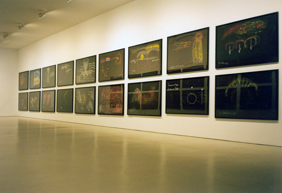 Wandtafelzeichnungen in der Peter Blum Gallery, New York